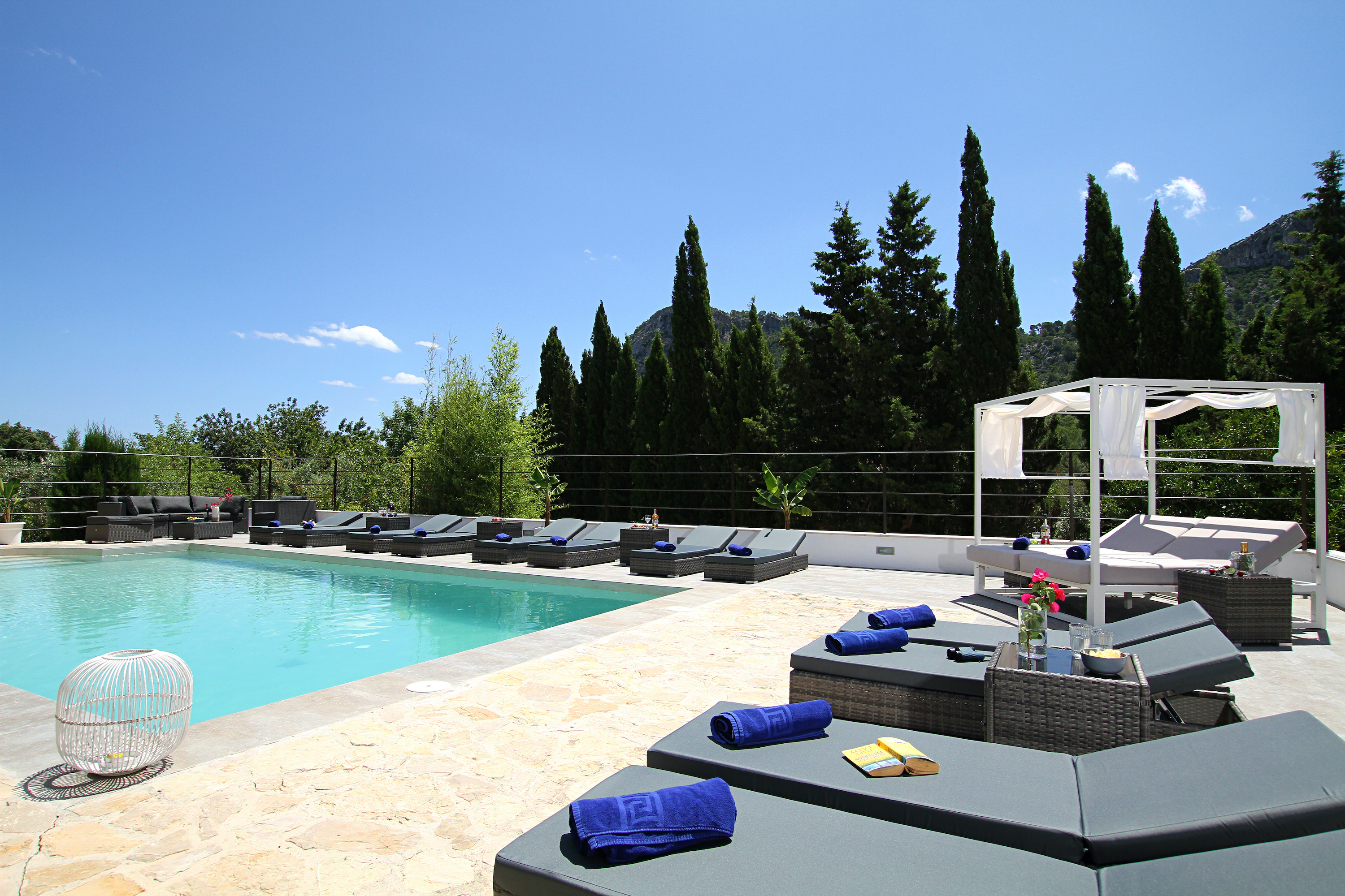 Pool lounging area
